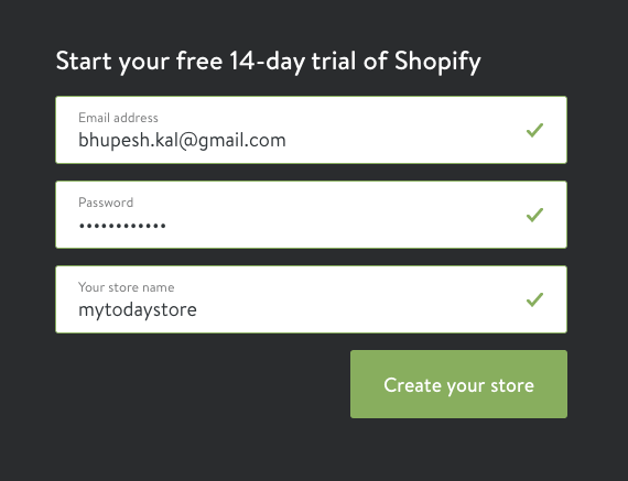 free trial shopify ecommerce web design