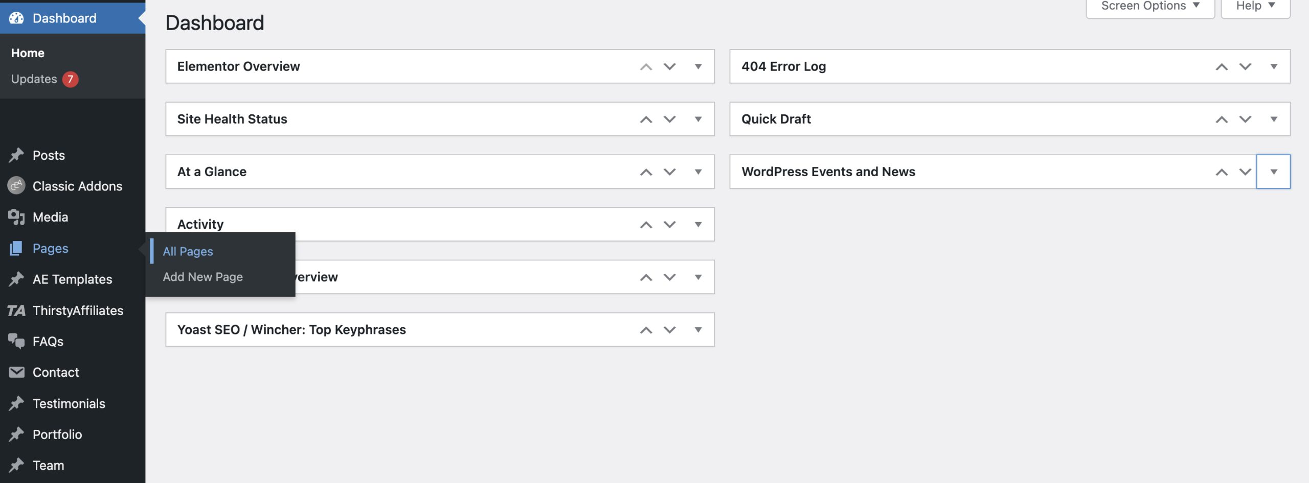 how to manage wordpress pages